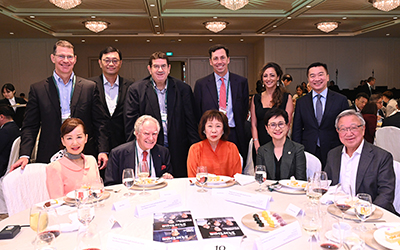 (L-R) Front Row: Jane Sun, CEO, Trip.com Group; Christopher Forbes, Vice Chairman, Forbes Media; Lim Siew Lian, Chairman, Alpha Goal International, Trustee, Lim Goh Tong Foundation, CEO, Rakaman Anggun; Lee Shi Ruh, President & COO, Genting Singapore, CEO, Resorts World Sentosa; Loo Choon Yong, Executive Chairman, Raffles Medical Group. Back Row: George Raymond Zage III, Founder & CEO, Tiga Investments; Robin Tan, Non-Independent Non-Executive Deputy Chairman, Berjaya Land; William Adamopoulos, CEO, Forbes Media Asia; Kevin White, EVP, Senior Advisor & Head of Investment Management, Wedbush Financial Services; Rana Wehbe Watson, Editorial Director, Forbes Asia; Loh Boon Chye, CEO, Singapore Exchange