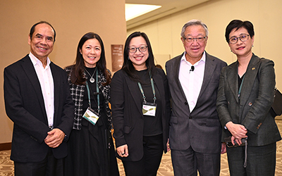 (L-R) Sam Goi, Executive Chairman, Tee Yih Jia Group and GSH Corporation; Tina Wee, EVP, Forbes Asia; Sarah Lu, MD, Raffles Medical Group; Loo Choon Yong, Executive Chairman, Raffles Medical Group; Lee Shi Ruh, President & COO, Genting Singapore, CEO, Resorts World Sentosa