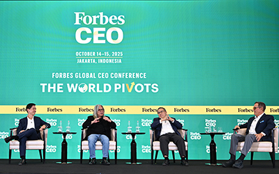 Growth’s Demand Machine—Electricity (L-R) Alan Chan, Managing Partner, Full Vision Capital; Kuok Meng Wei, CEO & MD, K2 Strategic; Otto Toto Sugiri, President Director, DCI Indonesia; Hendra Soetjipto Tan, CEO, Barito Renewables Energy; Rich Karlgaard, Futurist & Columnist, Forbes Asia