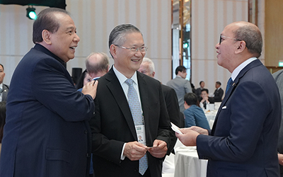 (L-R) Chairul Tanjung, Chairman, CT Corp; Chartsiri Sophonpanich, President, Bangkok Bank; Rosan Perkasa Roeslani, Minister, Investment and Downstream Industry, Chairman, Indonesia Investment Coordinating Board (BKPM), CEO, Danantara Indonesia