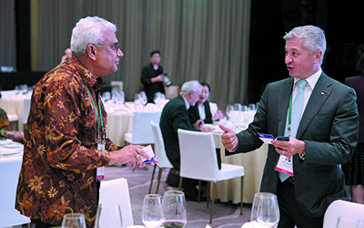 (L-R) Prem Kumar Nair, Group CEO, IHH Healthcare; Michael T. Smith, Chief Executive, Hongkong Land