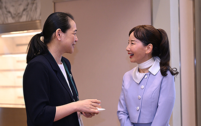 (L-R) Jing Hong, Founding Partner, Gaocheng Capital; Jane Sun, CEO, Trip.com Group