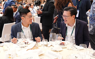 (L-R) Aengus Tran, Cofounder & CEO, Harrison.ai; Tan Min-Han, Founding CEO & Medical Director, Lucence