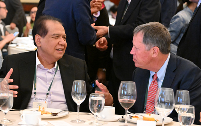 (L-R) Chairul Tanjung, Chairman, CT Corp; Mike Federle, CEO, Forbes Media