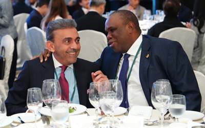 (L-R) V Shankar, CEO & Cofounder, Gateway Partners; Benedict Oramah, President & Chairman, African Export-Import Bank